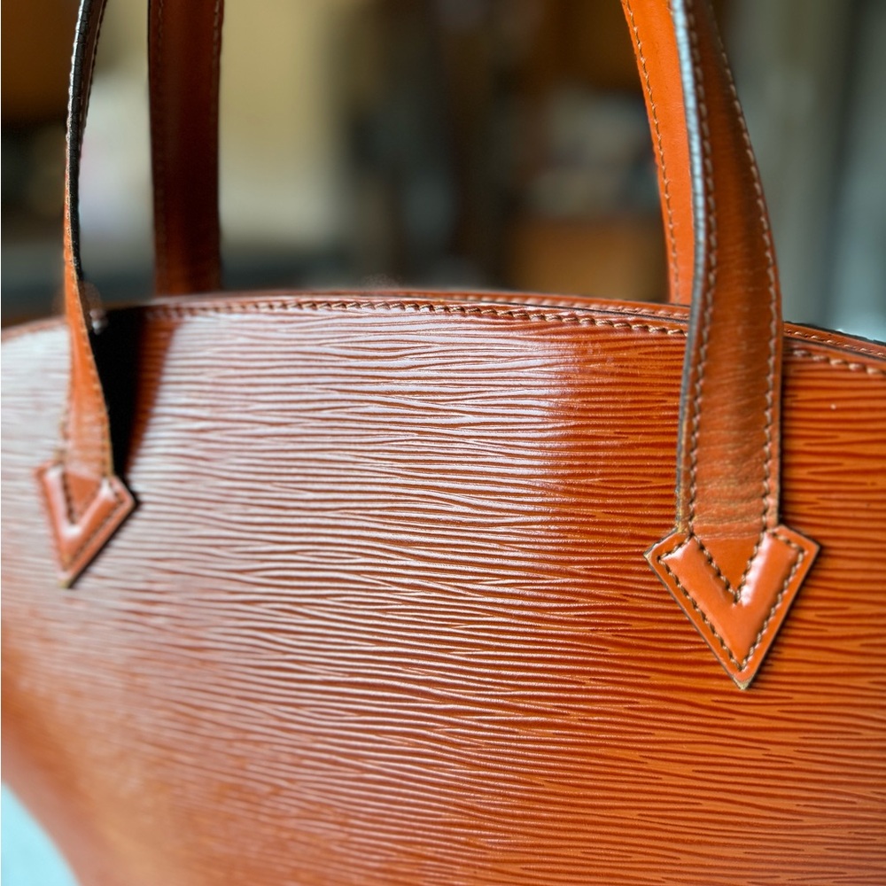 Authentic Vintage Louis Vuitton Saint Jacques Epi Brown Handbag Tote PM - Picture 8 of 16